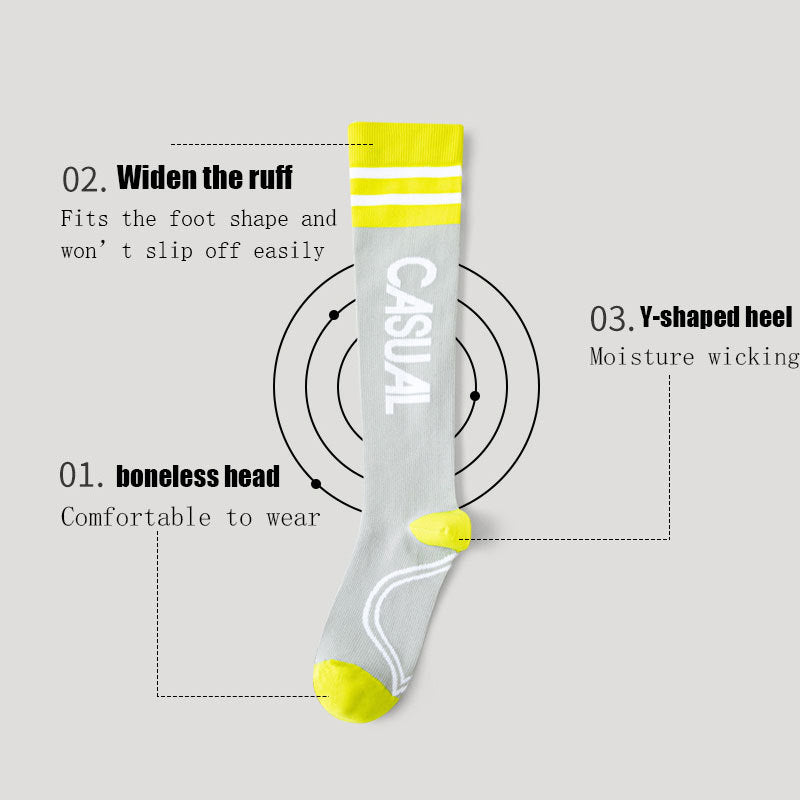 Women Compression Stockings High Long Tube Tide Socks Running Compression Stockings Riding Socks Outdoor Elastic Socks - Relief For Body