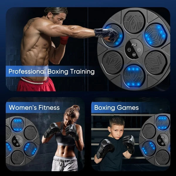 Music Boxing Machine For Adults,Wall Mounted Smart Bluetooth Musical Boxing Machine, Boxing Target Workout Equipment With Boxing Gloves,for Home, Gym, Office - Relief For Body