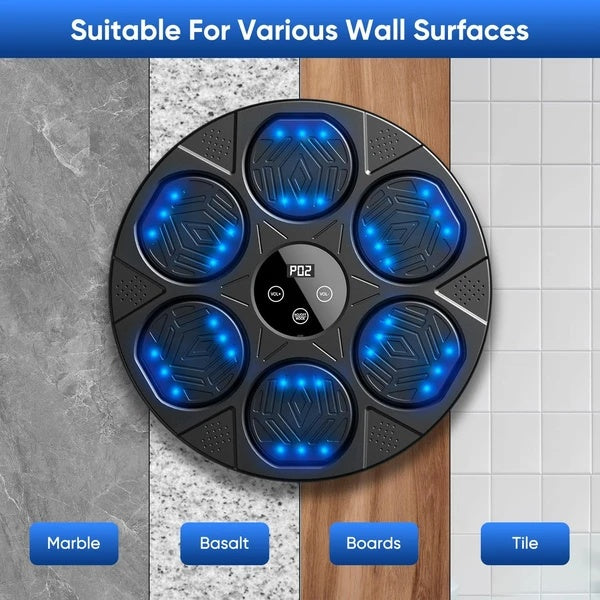 Music Boxing Machine For Adults,Wall Mounted Smart Bluetooth Musical Boxing Machine, Boxing Target Workout Equipment With Boxing Gloves,for Home, Gym, Office - Relief For Body