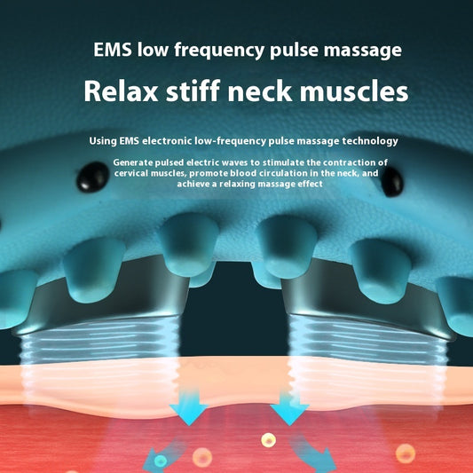 Vehicle-mounted portable multifunctional electric massage pillow