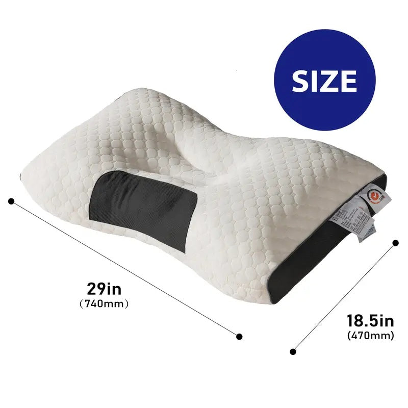 Orthopedic Contour Pillow For Neck Support - Adjustable Ergonomic Bone-Shaped Design With High-Quality - Relief For Body