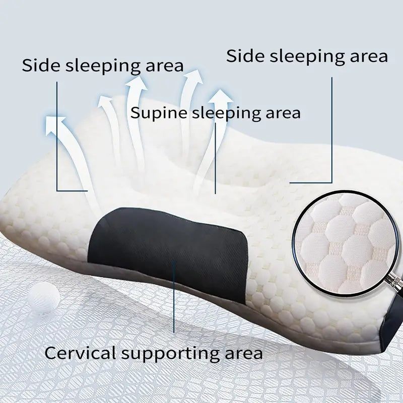 Orthopedic Contour Pillow For Neck Support - Adjustable Ergonomic Bone-Shaped Design With High-Quality - Relief For Body