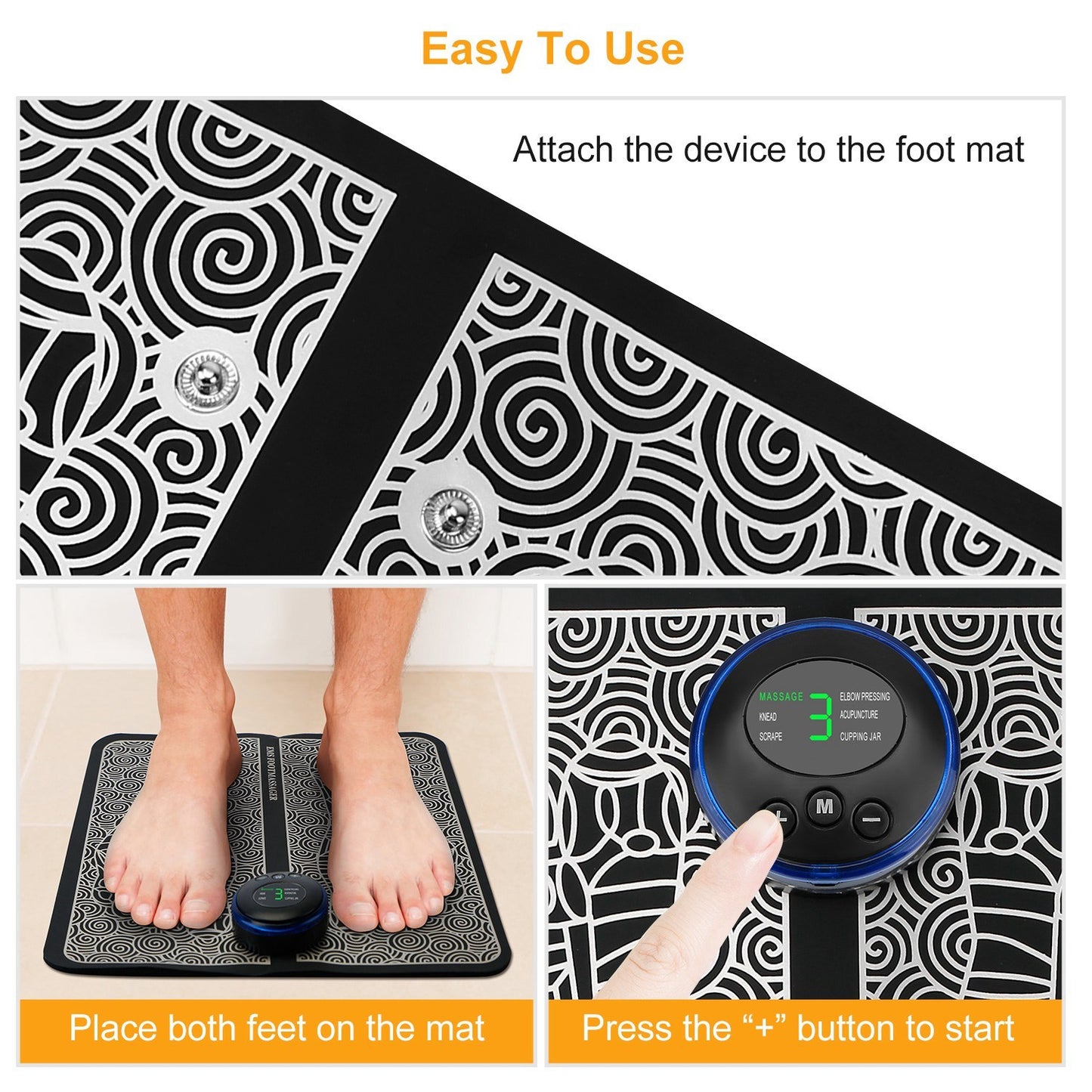 Foot Massage Pad Electric Stimulator Massager - Relief For Body