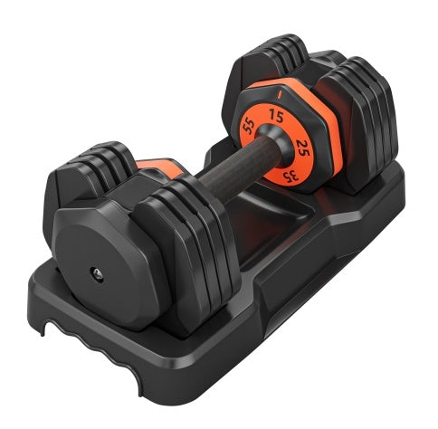 Adjustable 10-in-1 Dumbbell Set – 55LB Fast-Adjust Home Gym Equipment - Relief For Body