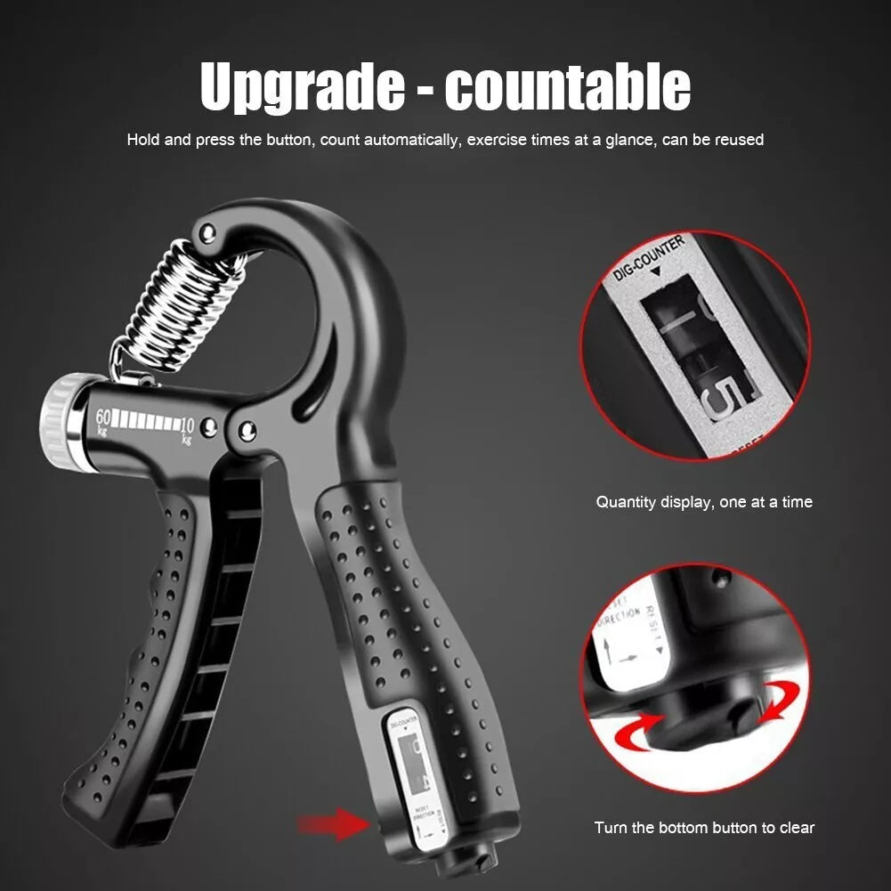 Hand Grip Strength Trainer – Adjustable Fitness Gripper - Relief For Body