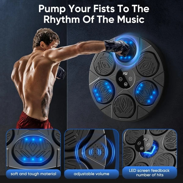 Music Boxing Machine For Adults,Wall Mounted Smart Bluetooth Musical Boxing Machine, Boxing Target Workout Equipment With Boxing Gloves,for Home, Gym, Office - Relief For Body