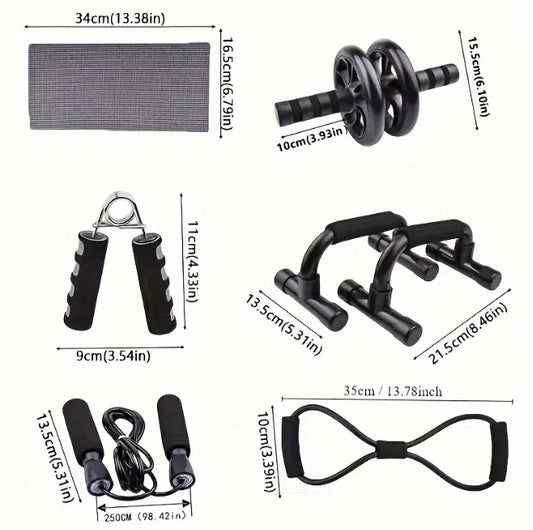 7-Piece Home Fitness Set – Core and Strength Training Equipment - Relief For Body