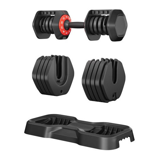 Adjustable 10-in-1 Dumbbell Set – 55LB Fast-Adjust Home Gym Equipment - Relief For Body