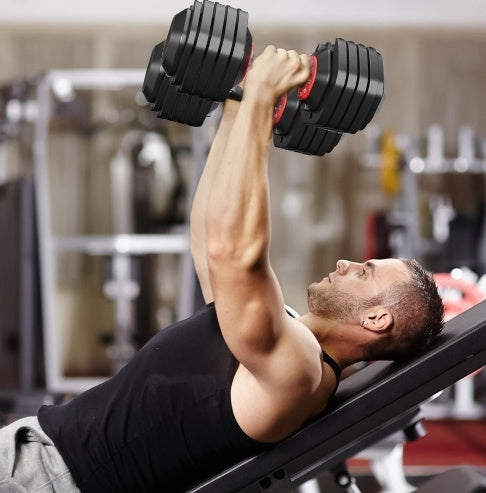 Adjustable 10-in-1 Dumbbell Set – 55LB Fast-Adjust Home Gym Equipment - Relief For Body