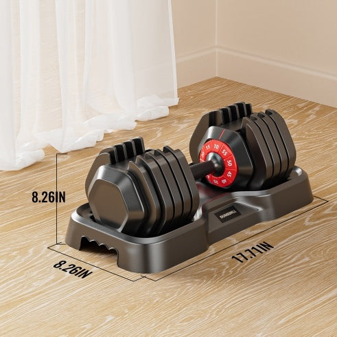 Adjustable 10-in-1 Dumbbell Set – 55LB Fast-Adjust Home Gym Equipment - Relief For Body