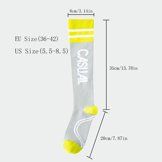 Women Compression Stockings High Long Tube Tide Socks Running Compression Stockings Riding Socks Outdoor Elastic Socks - Relief For Body