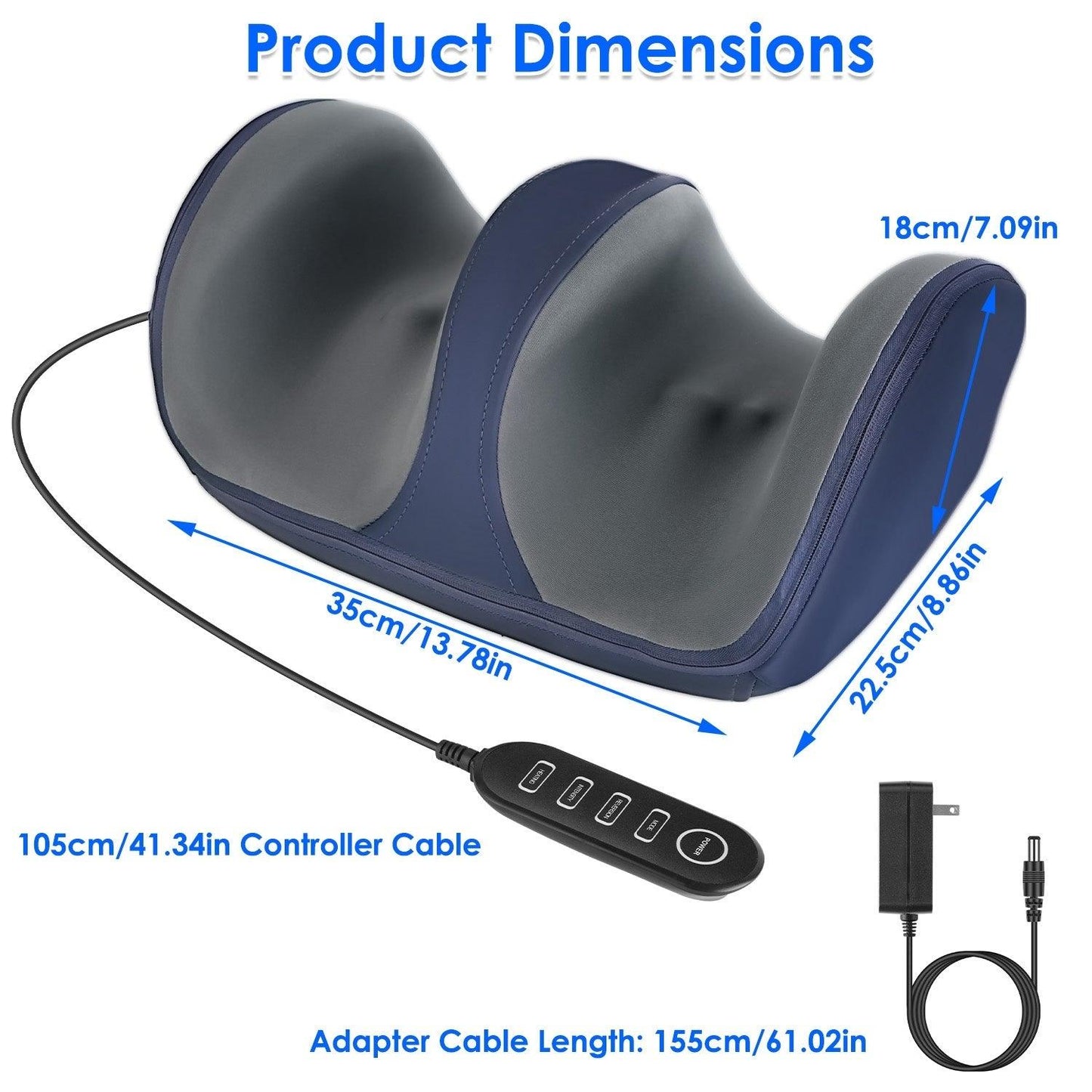 Shiatsu Foot Massager With Heat Foot Calf Thigh Arm Massager Machine With 3 Modes 3 Intensity Levels Gifts For Mom Dad Lover - Relief For Body