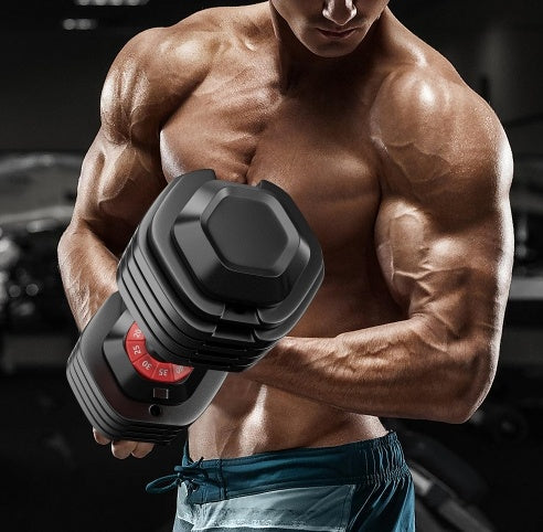Adjustable 10-in-1 Dumbbell Set – 55LB Fast-Adjust Home Gym Equipment - Relief For Body