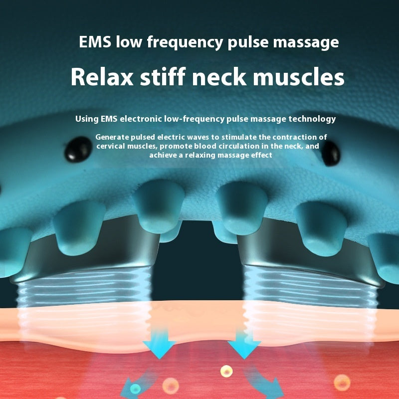 Vehicle-mounted portable multifunctional electric massage pillow