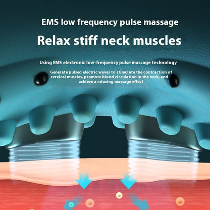 Vehicle-mounted portable multifunctional electric massage pillow