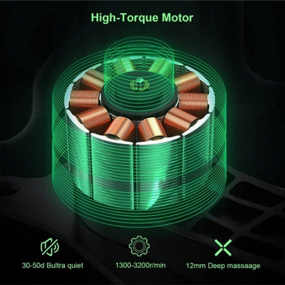 Massage Gun Deep Tissue Percussion Massager For Athletes,Handheld Body Back Muscle Massager Gun With 8 Massage Heads - Relief For Body