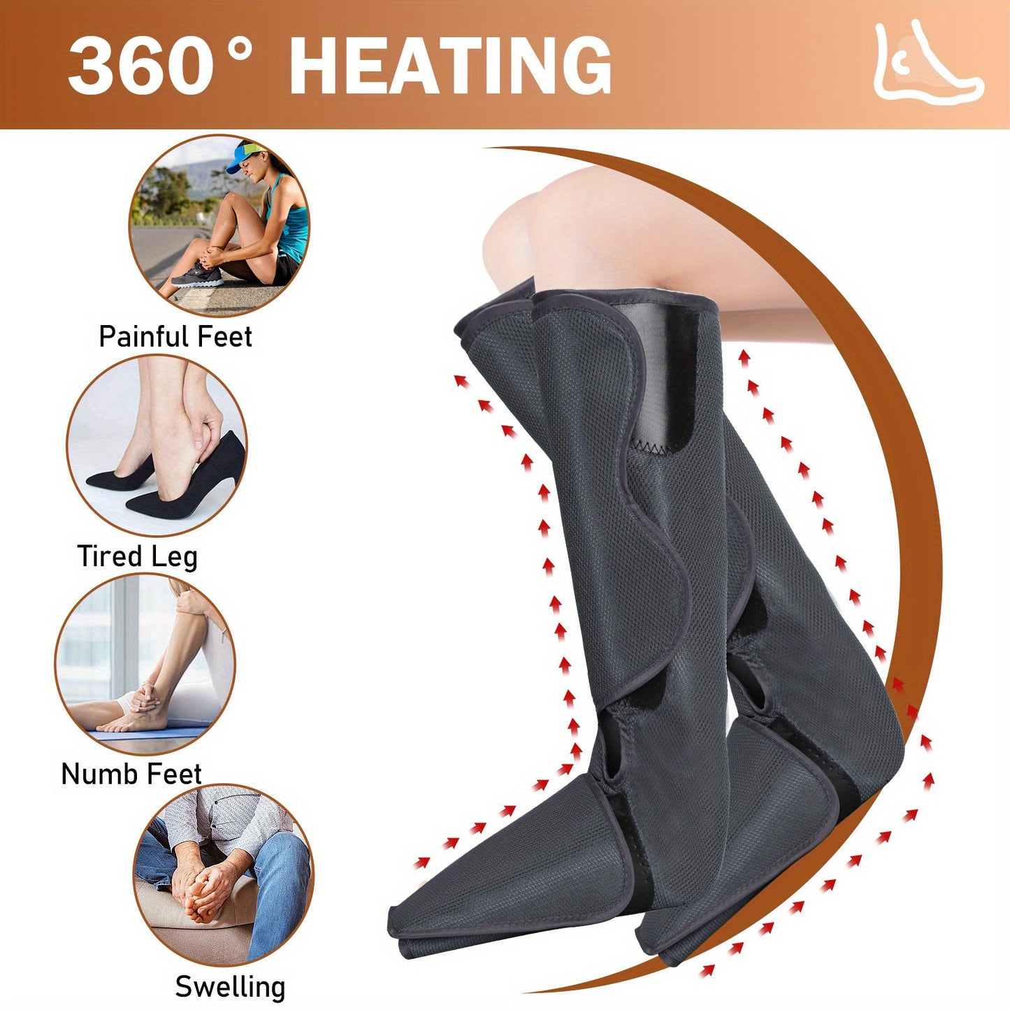 Two Sections Of The Leg Massager Gray - Relief For Body