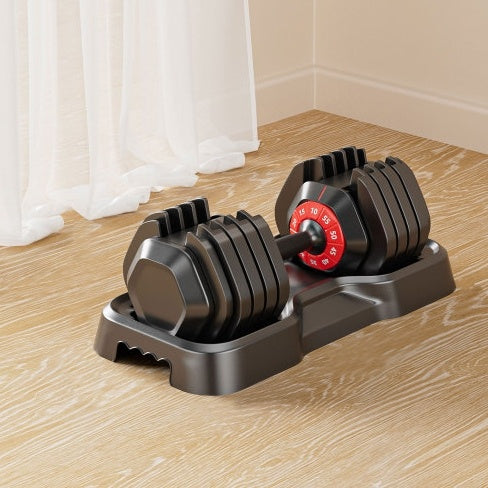 Adjustable 10-in-1 Dumbbell Set – 55LB Fast-Adjust Home Gym Equipment - Relief For Body