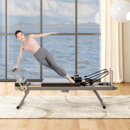 Pilates Core Bed, Foldable Home High Quality, Yoga Studio Same Commercial Fitness Equipment, Black - Relief For Body