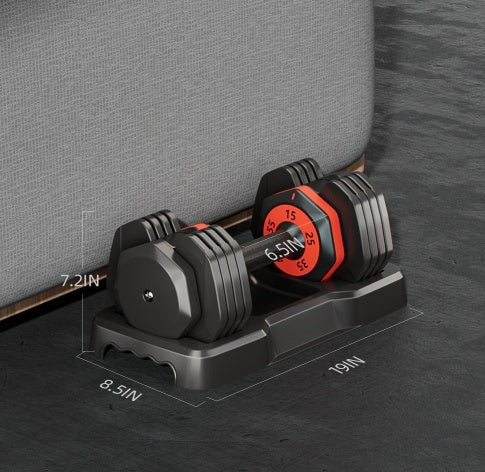 Adjustable 10-in-1 Dumbbell Set – 55LB Fast-Adjust Home Gym Equipment - Relief For Body