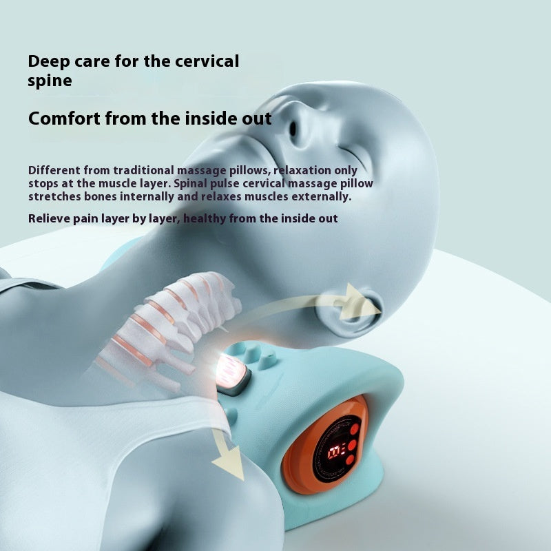 Vehicle-mounted portable multifunctional electric massage pillow