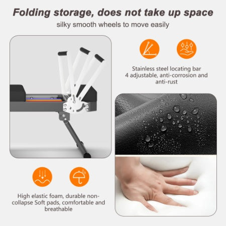 Pilates Core Bed, Foldable Home High Quality, Yoga Studio Same Commercial Fitness Equipment, Black - Relief For Body