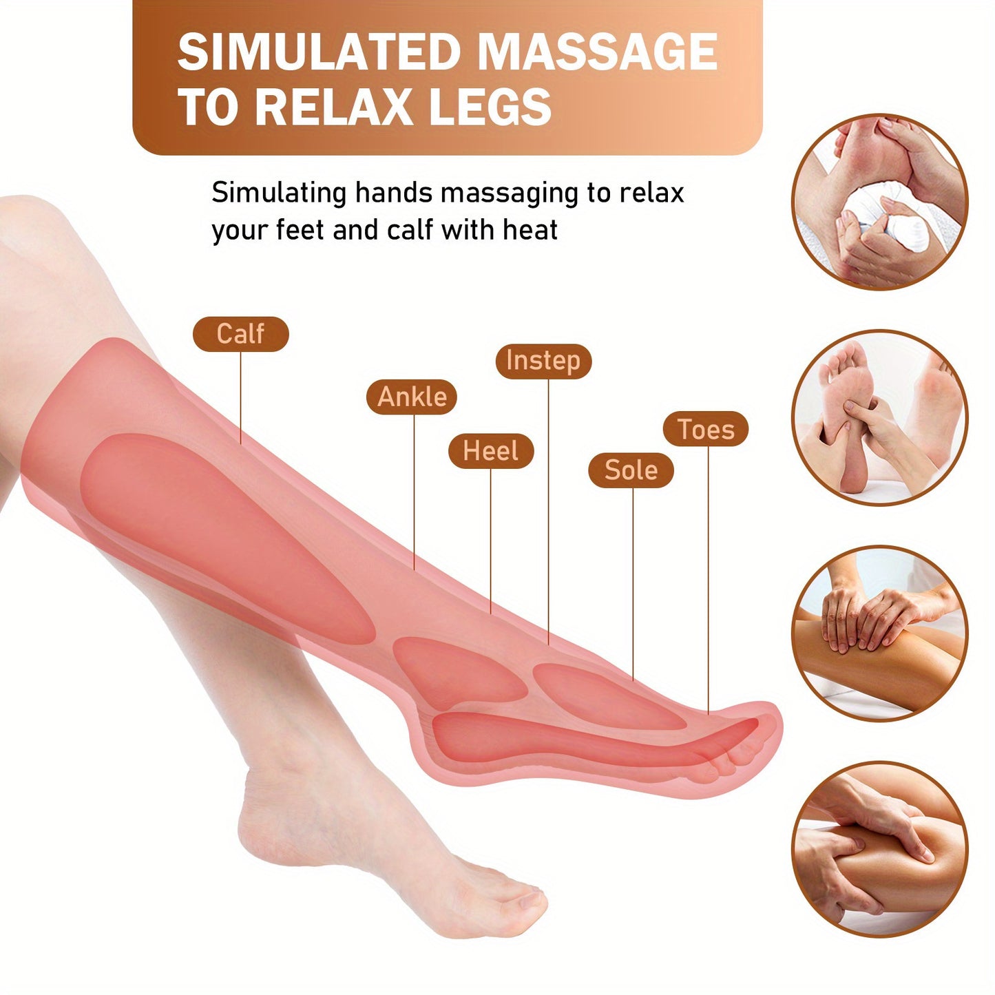 Two Sections Of The Leg Massager Gray - Relief For Body