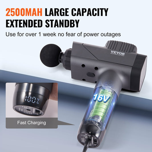 VEVOR Massage Gun Deep Tissue For Pain Relief, Muscle Relaxation - Relief For Body