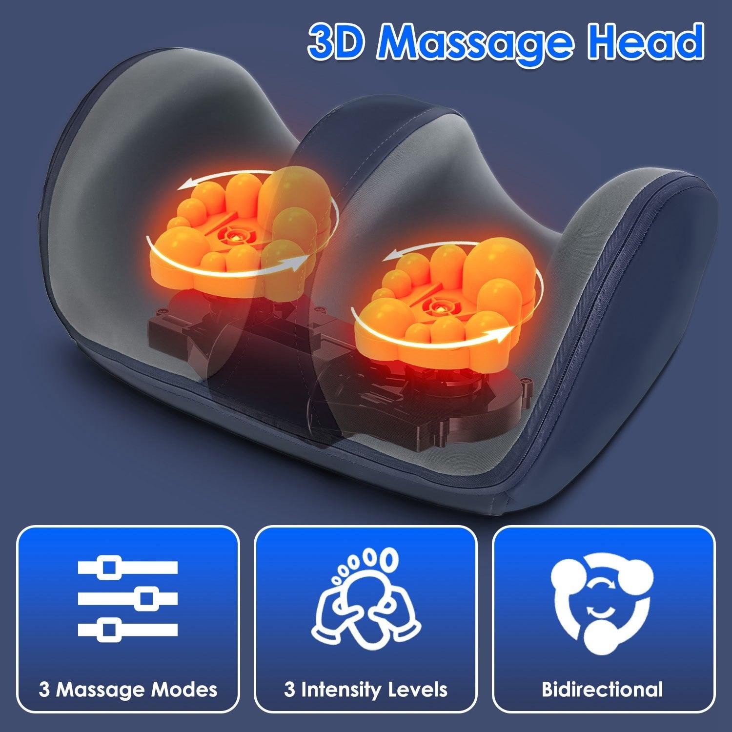 Shiatsu Foot Massager With Heat Foot Calf Thigh Arm Massager Machine With 3 Modes 3 Intensity Levels Gifts For Mom Dad Lover - Relief For Body