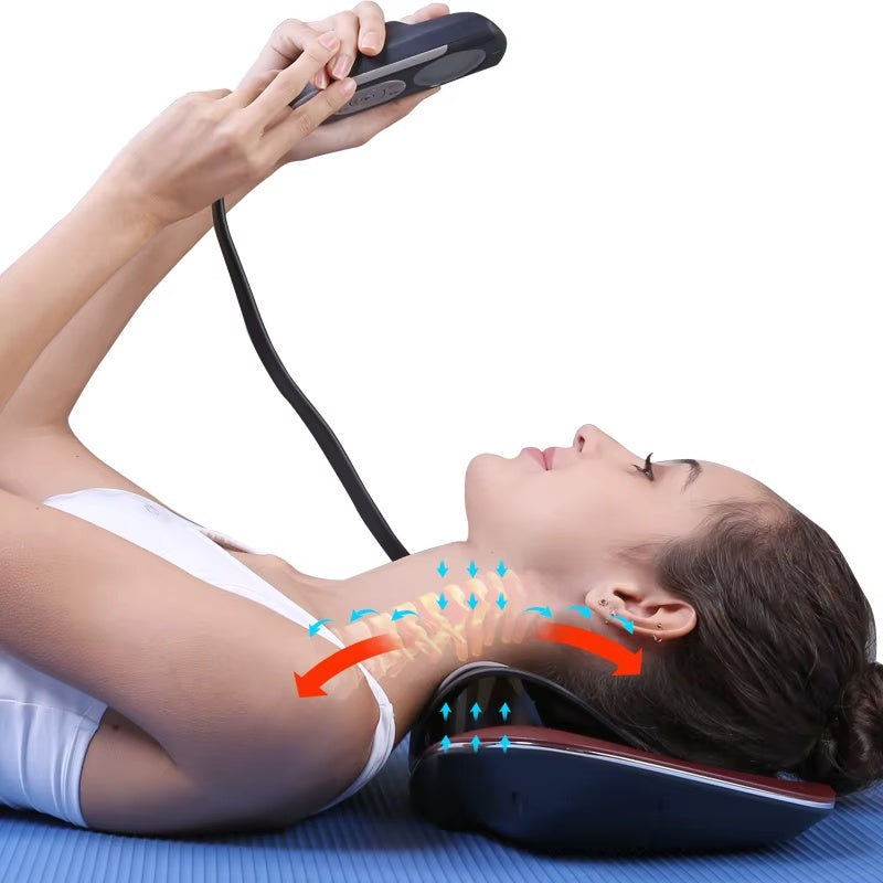 Electric Heat Therapy Massage Products Cervical Massager Traction Machine Pillow For Neck And Shoulder Massage - Relief For Body