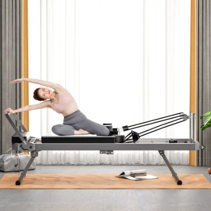 Pilates Core Bed, Foldable Home High Quality, Yoga Studio Same Commercial Fitness Equipment, Black - Relief For Body