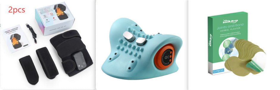 Vehicle-mounted portable multifunctional electric massage pillow