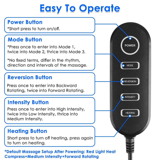 Shiatsu Foot Massager With Heat Foot Calf Thigh Arm Massager Machine With 3 Modes 3 Intensity Levels Gifts For Mom Dad Lover - Relief For Body