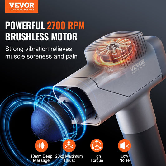VEVOR Massage Gun Deep Tissue For Pain Relief, Muscle Relaxation - Relief For Body